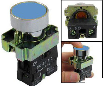 Pulsante da pannello 10A 600V - Blu