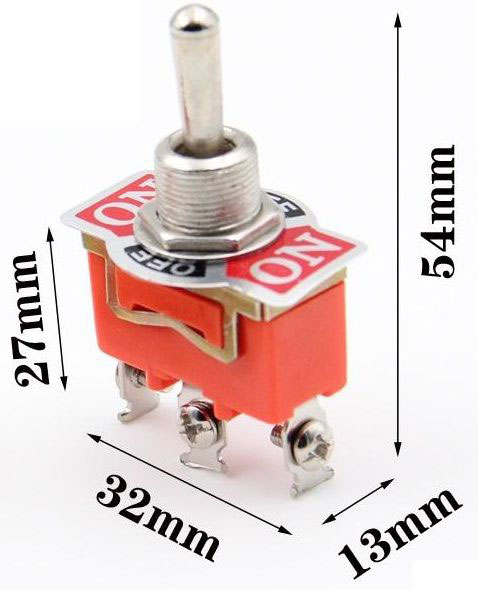 Interruttore a bilanciere 15A 250VAC 3pin E-TEN1122