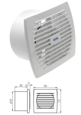 KANLUX CYKLON EOL150B ASPIRATORE DA CANALE 22W