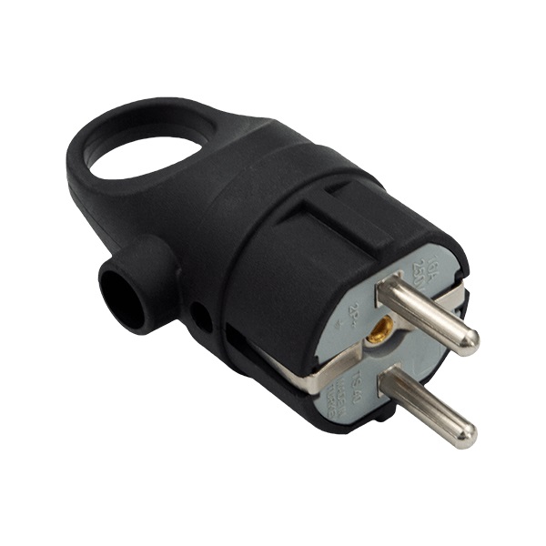 ELMARK SPINA SCHUKO CON ANELLO 16A 2P+T NERA