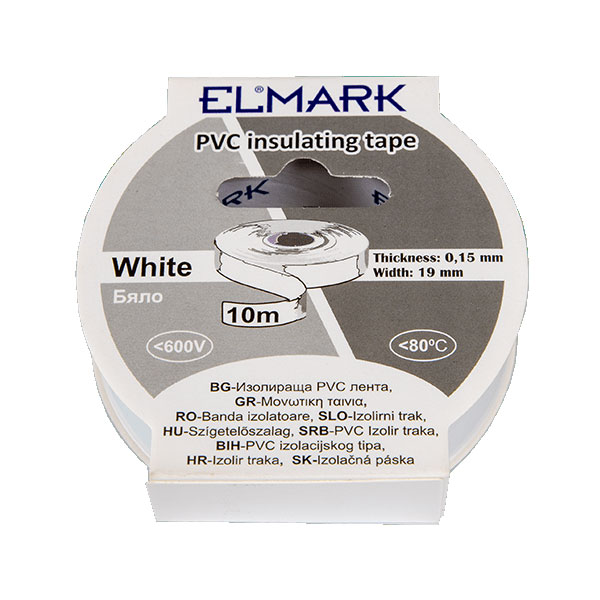 NASTRO ISOLANTE BIANCO 10mx19mm