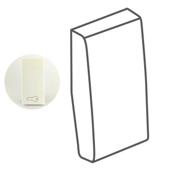 Cover Pulsante Campanello T3-Joy 572B Bianco Compatibile Matix