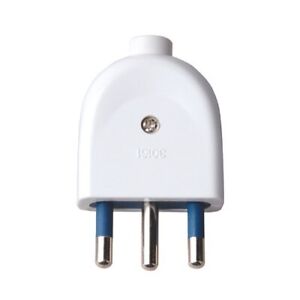 Ecova Spina Singola 16A 2P+T con Uscita Cavo Dritta Colore Bianco - Mod. 33007