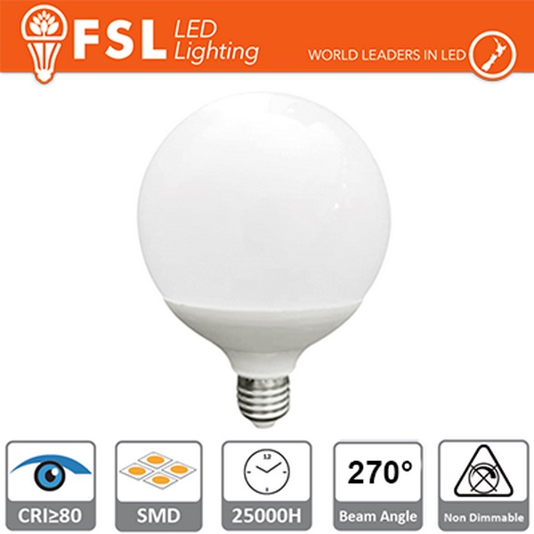 Lampada Globo Ø12cm - 24W 4000K E27 - Luce naturale