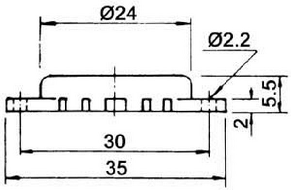BUZZER C/FILI4.5V~20V diam.24mm 6.6 kHz - 75 dB