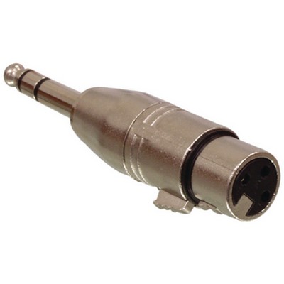 Adattatore 3p xlr female-6.3mm(st.) (canon f/jack m stereo)