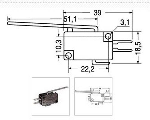DEVIATORE MINIATURA CON LEVA LUNGA