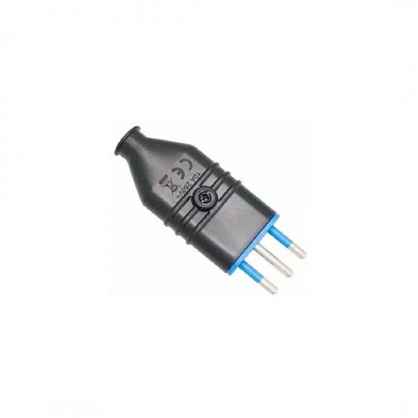 SPINA ANTISCHIACCIAMENTO 10A 2P+T IN PVC, NERA SKU: ECO33358