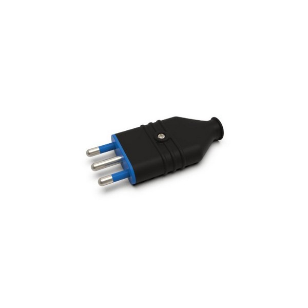 ECOVA SPINA ANTISCHIACCIAMENTO 16A 2P+T IN PVC, NERA - SKU: ECO33359