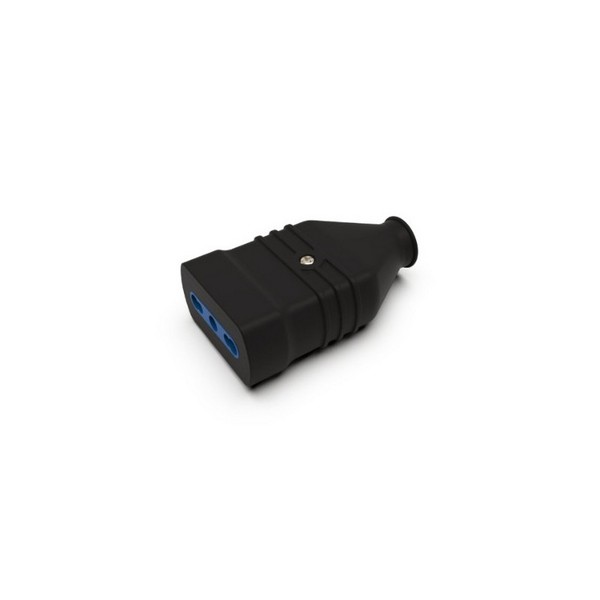 ECOVA PRESA ANTISCHIACCIAMENTO 10/16A 2P+T IN PVC, NERA - SKU: ECO33360