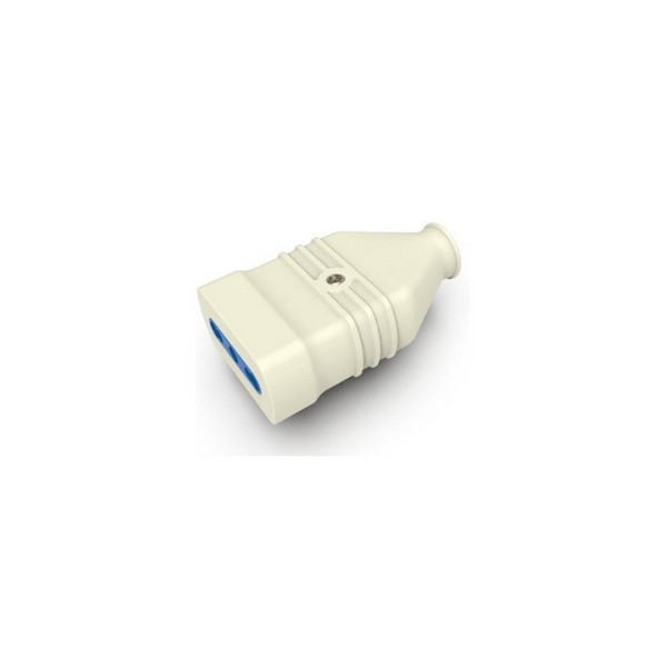 ECOVA PRESA ANTISCHIACCIAMENTO 10/16A 2P+T IN PVC, BIANCA - SKU: ECO33363